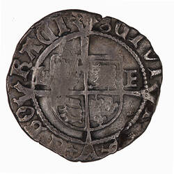 Coin - 1/2 Groat, Henry VIII, England, Great Britain, 1531 - 1544 (Reverse)