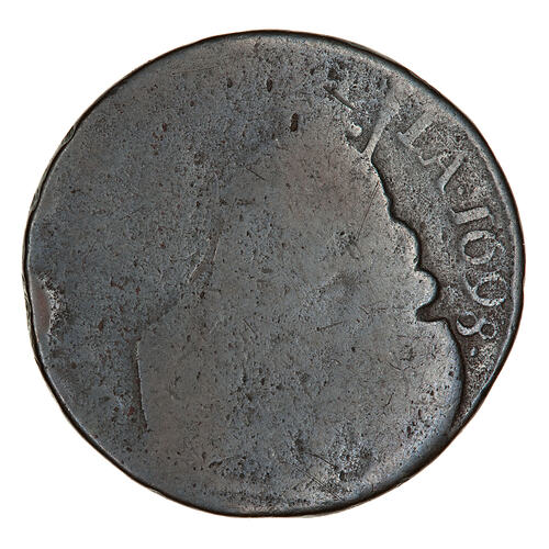 Coin - Halfpenny, William III, England, Great Britain, 1698 (Reverse)