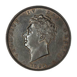 Coin - Halfcrown, George IV, Great Britain, 1826 (Obverse)