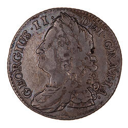 Coin - Shilling, George II, Great Britain, 1743 (Obverse)