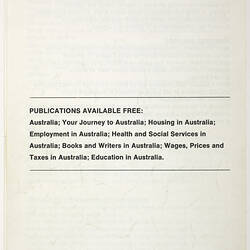 Leaflet - What's Happening in Australia?, 1970s