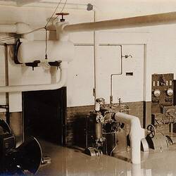 Photograph -Kodak Australasia Pty Ltd, Generators and Pipes Under Flood Water, Abbotsford, Victoria, 1934