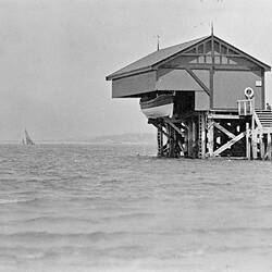 Negative - Lifeboat House & Pier, Point Lonsdale, Victoria, 1914