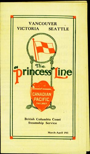 Leaflet - 'The Princess Line', 1911