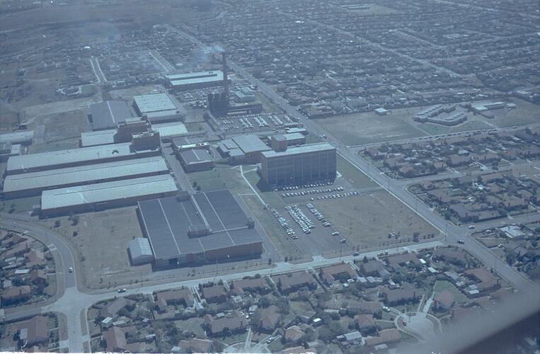 Negative - Kodak Australasia Pty Ltd, Aerial View of the Kodak Factory Complex, Coburg, 1965