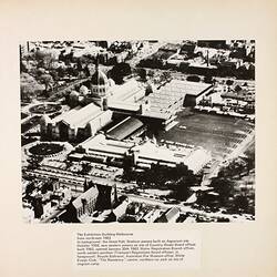 Photograph - Aerial View of the Exhibition Building from North East, Melbourne, 1963