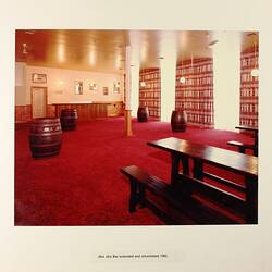 Photograph - Interior of Jika Jika Bar in Eastern Annexe, Royal Exhibition Building, Melbourne, circa 1983