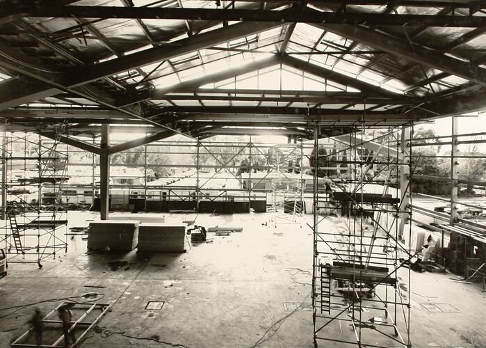 Photograph - Internal View of Construction of Centennial Hall, Exhibition Building, Melbourne, 1980