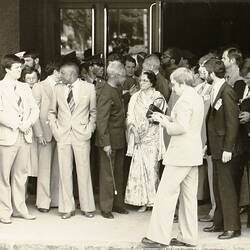 Photograph - Commonwealth Heads of Government Meeting, Departure of The Honourable Shrimati Indira Gandhi, Centennial Hall, Royal Exhibition Building, Melbourne, 30 Sep-7 Oct 1981