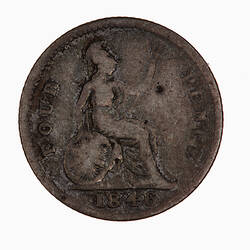 Coin - Groat, Queen Victoria, Great Britain, 1846 (Reverse)