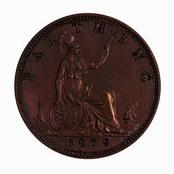Proof Coin - Farthing, Queen Victoria, Great Britain, 1879 (Reverse)