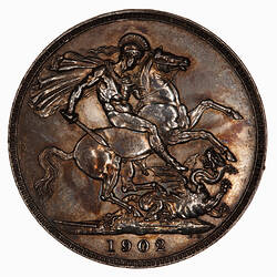 Coin - Crown, Edward VII, Great Britain, 1902 (Reverse)
