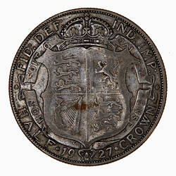 Coin - Halfcrown, George V, Great Britain, 1927 (Obverse)
