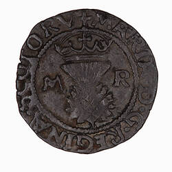 Coin - Bawbee, Mary, Scotland, 1542-1558 (Obverse)