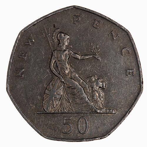 Coin - 50 New Pence, Elizabeth II, Great Britain, 1981 (Reverse)