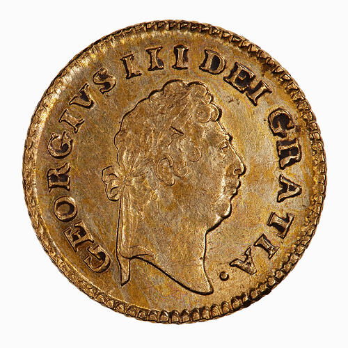 Coin - Third-Guinea, George III, Great Britain, 1800 (Obverse)
