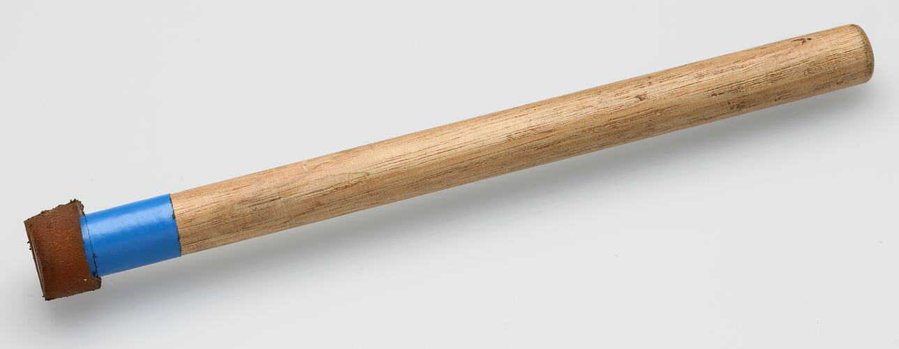 Rubber tipped stick for playing steelpan.