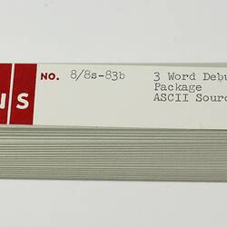 Paper Tape - DECUS, '8/8s-83b 3 Word Debugging Package, ASCII Source', circa 1968
