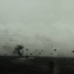 Photograph - Explosions at Sea, Coral Sea, Solomon Islands, World War II, May 1942