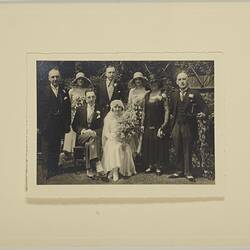 Wedding Group Portrait, Wedding of George & Gertie Palmer, Brentford, England, 1930