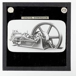 Lantern Slide - Tangyes Ltd, Horizontal Gas Engine, circa 1910