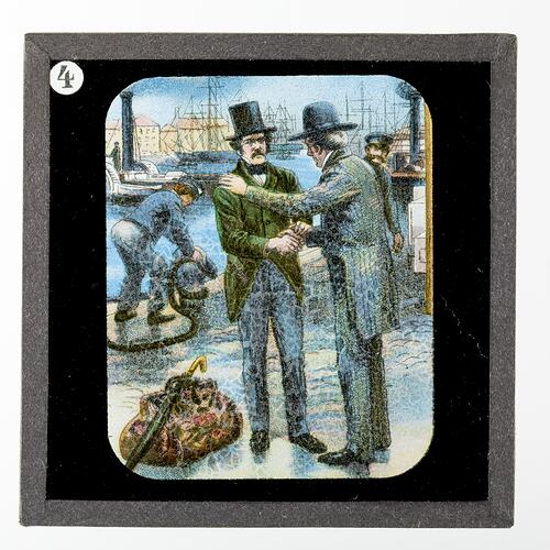 Lantern Slide - Farewell on the Broomielaw, Life & Work of Dr David Livingstone, circa 1900