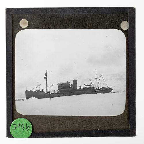 Lantern Slide - Discovery II En Route to the Bay of Whales, Ellsworth Relief Expedition, Antarctica, Jan 1936