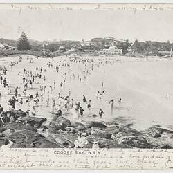 Postcard - Coogee Bay, N.S.W., To Anna Scott from Marion Flinn, Melbourne, 30 Mar 1904