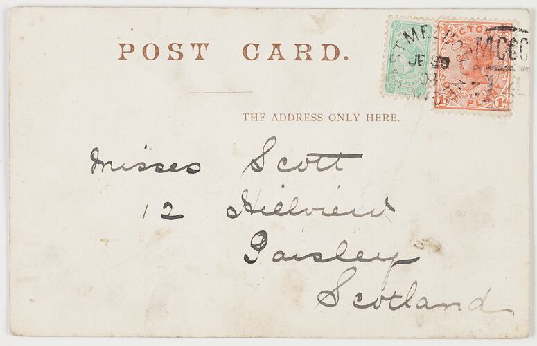 Postcard - Neutral Bay, Sydney, To Misses Scott from Marion Flinn, Melbourne, 29 Jun 1904