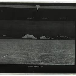 Glass Negative - Copy of 'Coast of Enderby Land', Frank Hurley, Antarctica, 1911-1914