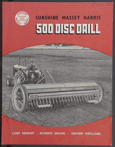Brochure - H.V. McKay Massey Harris, 500 Disc Drill, 1958