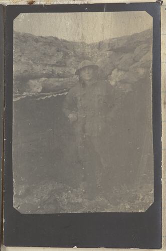 Soldier in Trench, Somme, France, Sergeant John Lord, World War I, 1916