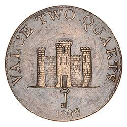 Token - 2 Quartos, Robert Keeling, Gibraltar, 1802