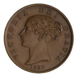 Coin - 1/2 Penny, Isle of Man, 1839