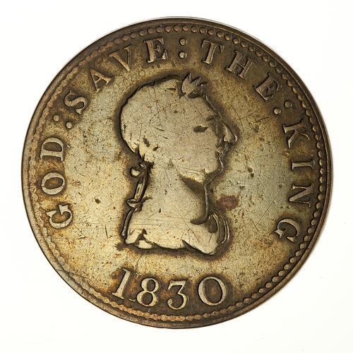 Coin - 1/2 Penny, John Caine, Castletown, Isle of Man, 1830