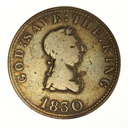 Coin - 1/2 Penny, John Caine, Castletown, Isle of Man, 1830