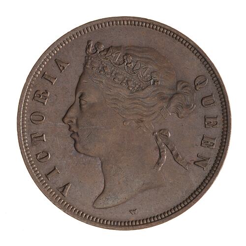 Coin - 1 Cent, Straits Settlements, 1875
