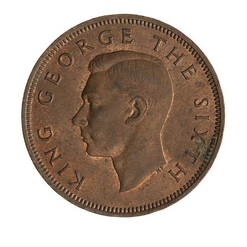 Coin - 1/2 Penny, New Zealand, 1951