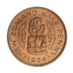 Coin - 1/2 Penny, New Zealand, 1964