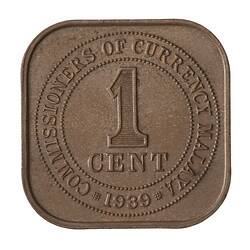 Coin - 1 Cent, Malaya, 1939