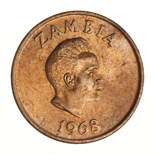 Coin - 1 Ngwee, Zambia, 1968