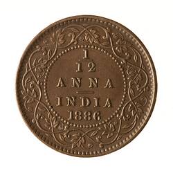 Coin - 1/12 Anna, India, 1886