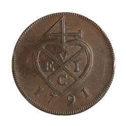 Coin - 1/2 Pice, Bombay Presidency, India, 1791