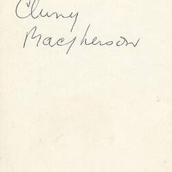 Photograph - Cluny Macpherson, father of Hope Macpherson, Victoria