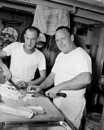 Chefs on Board a Ship, Melbourne, Victoria, 1958