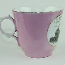Cup - Adelaide Jubilee International Exhibition, Transfer Printed, 1887