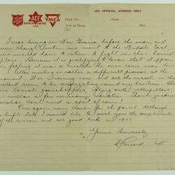 Letter - Leo James Pollard, to Margaret Malval, Thank You & Conditions in New Guinea, 27 Dec 1943