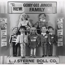 Photograph - L.J. Sterne Doll Co., Product Display of The New Gerry Gee Junior Family, Melbourne, circa 1965
