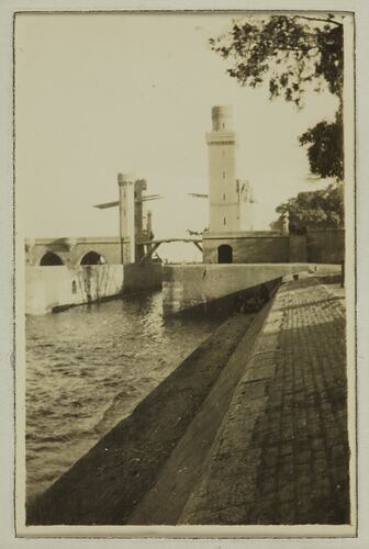 View of a Canal Lock, Egypt, 1914-1918