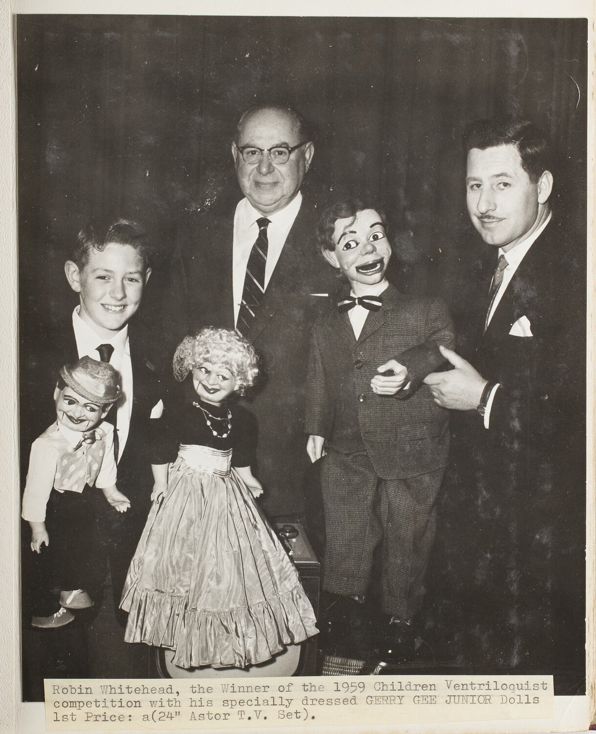 Photograph Gerry Gee Junior, Winner of the Children Ventriloquist